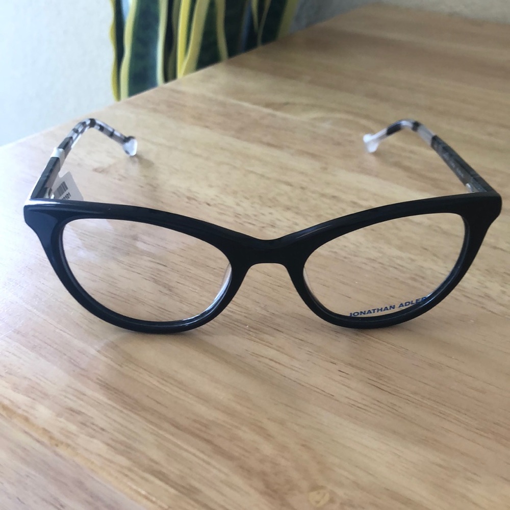Jonathan Adler black and grey eyeglasses frames